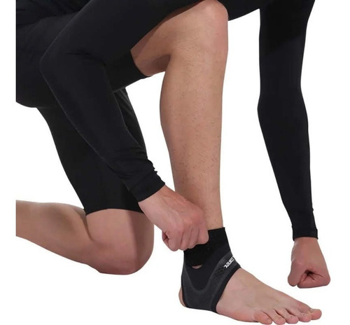 Tobillera Deportiva Base Neopreno Ligera 1par Full Atletic Negro