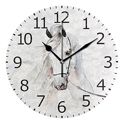 Alaza Reloj Redondo Sin Tictac, Reloj De Pared Decorativo Co