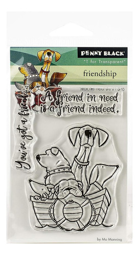 Penny Black Clear Stamps-friendship 3 X4 , Multi