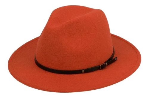 Sombrero Fedora De Moda Ala Plana En Paño Excelente Original