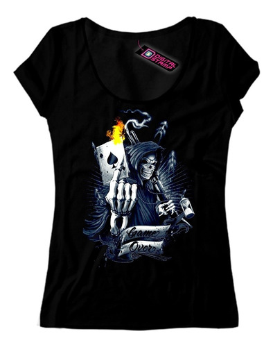 Remera Mujer Parka As De Picas Game Over Rock Varias 4 Dtg