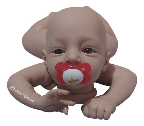 Kit Molde Bebê Reborn Till C/ Corpinho Tecido E Olhos