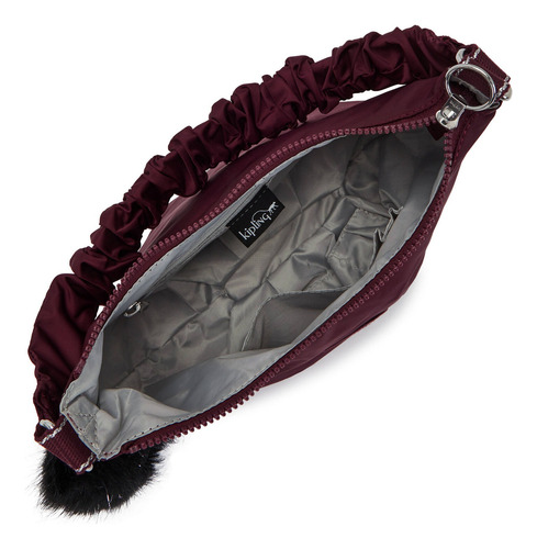 Shoulder Bag Kipling Lidya Merlot Sateen 100% Original