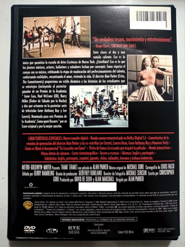 Fama Dvd Original Pelicula (Usado)