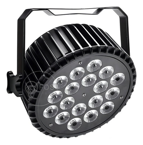 Kit 6 Refletor Par Led Slim 18x18w Rgbwa+ Uv 6n1 Dj Festas 127/220V