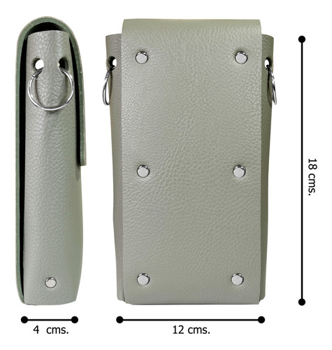 Imagen 2 de 7 de Cartera Porta Celular Bandolera Morral Mini Bag Eco Cuero Pu