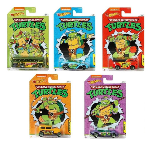 Hot Wheels Coleccion Completa Serie 90s Tortugas Ninja Multicolor