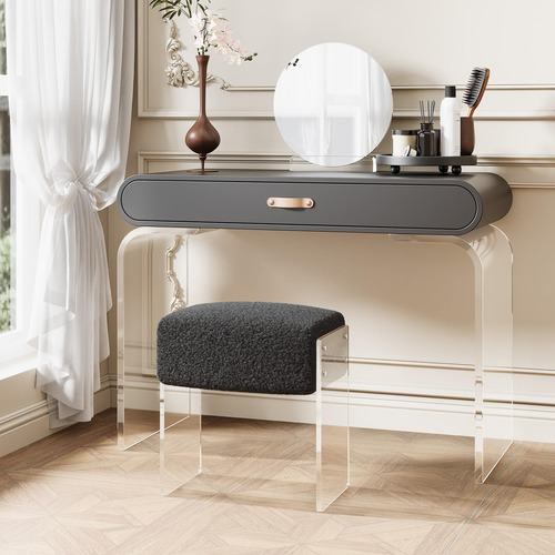 Silla De Taburetes De Tocador Y Reposapiés: Taburete De Toca