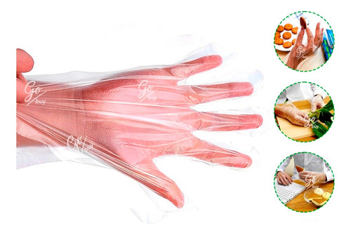 Guantes Desechables X100 Tpe Multiusos Alimentos Antidesliza