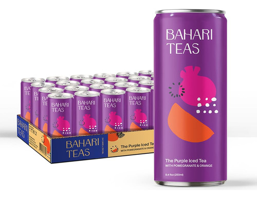 Bahari Teas - Té Helado Morado De Kenia Con Granada Y Naranj