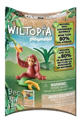 Figura Armable Playmobil Wiltopia Orangután Joven 9 Piezas