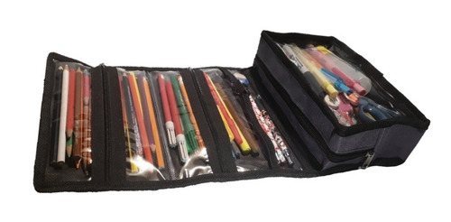 Imagen 3 de 10 de Cartuchera Desplegable Organizador Unisex Lisa -con Broche!-