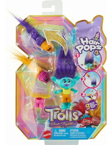 Trolls Mattel Muñeca Hair Pops Branch Con Una Sorpresa Al