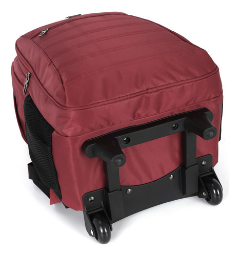 Mochila Executiva Carrinho Laptop Notebook Viagem Polo King Cor Vermelho Desenho Do Tecido Liso