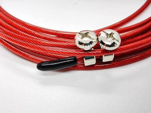 Cuerda Para Saltar Aluminio Acero Alta Velocidad Ajustable Color Rojo