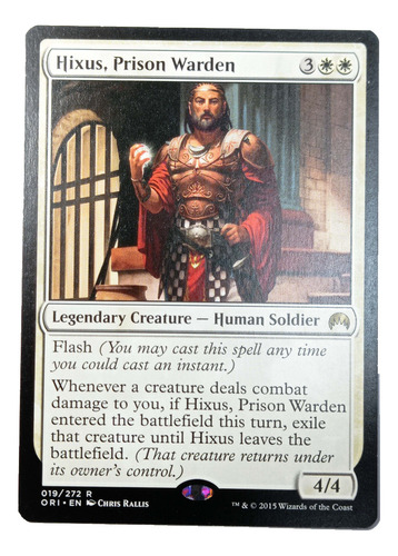 Carta Magic Hixus Prison Warden [origins] Mtg Human Soldier