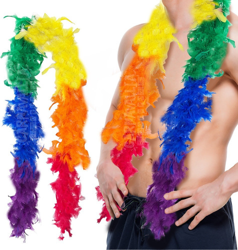 Boa Accesorio Plumas Suaves Estola Fiesta Pride Orgullo Lgbt