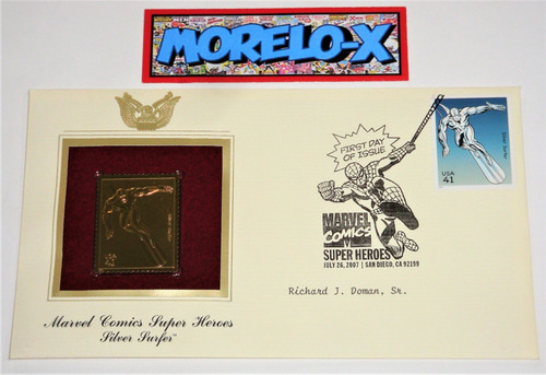Silver Surfer Estampilla Dorada Edicion Limitada U S P S (Usado)