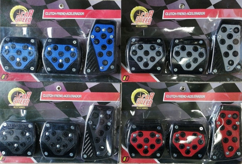 Imagen 3 de 4 de Pedales Antideslizantes Metálico Lujo Tuning Carro X3