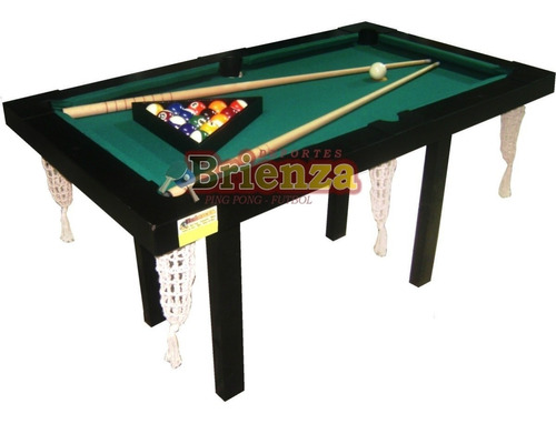 Mesa De Pool Mini 1.40x0.80mts + Accesorios + Tapa P/pong