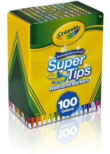 Imagen 1 de 4 de Marcadores Crayola Super Tips 100 Colores Lavables