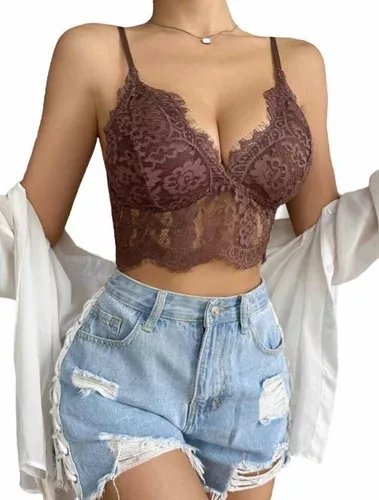 Brasier Bra Largo Top Sujetador Blusa Tirantes Encaje Shein en venta en  Huixquilucan Estado De México por sólo $ 209.99 -  Mexico