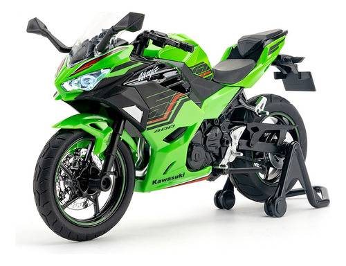 Miniatura Metálica De La Serie Kawasaki Ninja 400 Racing Mot