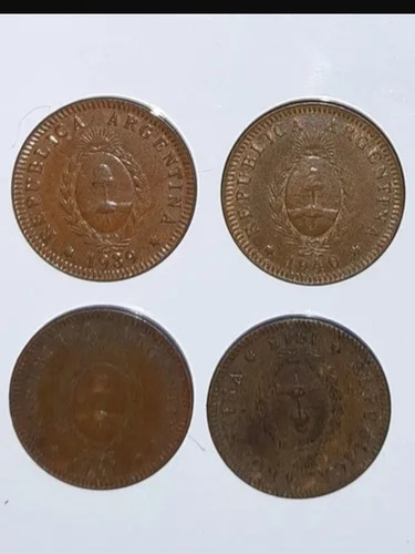 2 Centavos Cobre 1939 1940 1941 1945