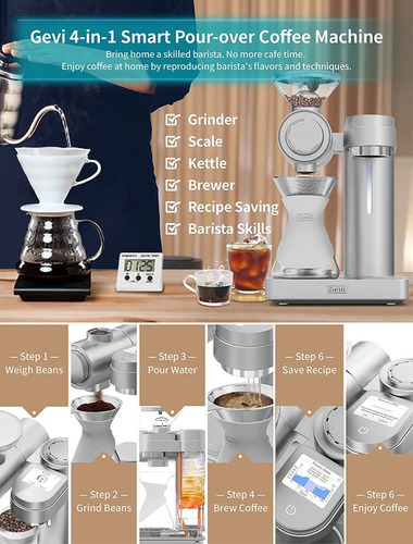 Gevi 4-in-1 Smart Pour-over Coffee Machine Fast Heating Brew