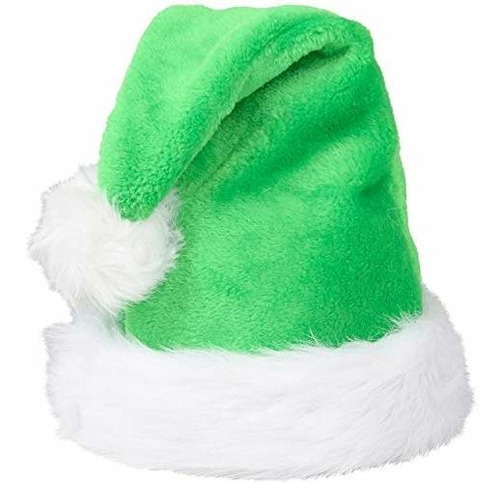 Sombreros Christmas Green Plush Faux Fur Trim Santa Hat Co 