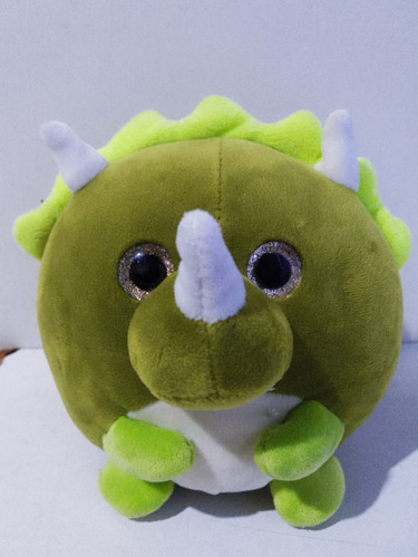 Smooshimals Triceratops Dinosaurio Verde Peluche  5 Pulgadas