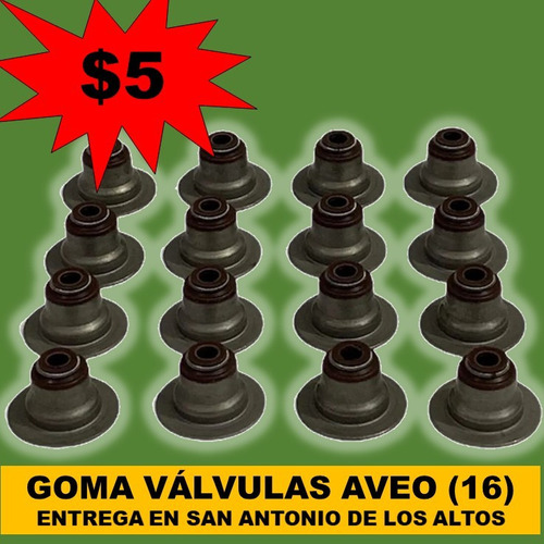 Goma Válvulas Aveo Lanos Nubira - 16 Unid - $5