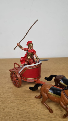Soldaditos Dsg Britains Carroza Romana Biga Marrón Frente Rojo