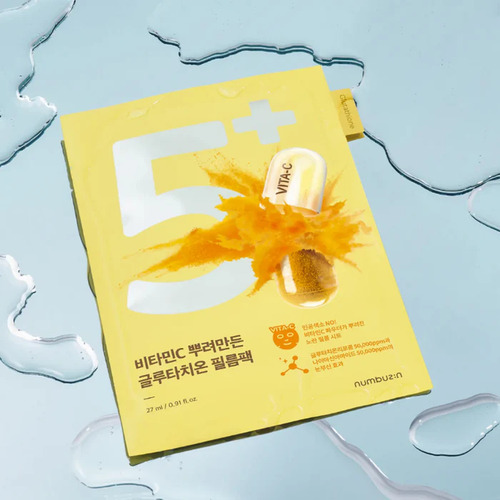 Numbuzin No.5+ Glutathione Vitamin-c Mask (5 Piezas) Todo Tipo De Piel