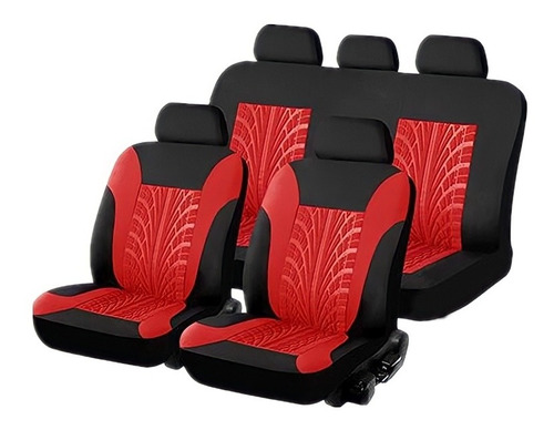 Funda Cubre Asiento Rojo 9pcs Auto Goodcar 210602