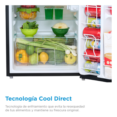 Frigobar Midea 3.4 Pies Cúbicos Dos Puertas Plata Color Gris Gris