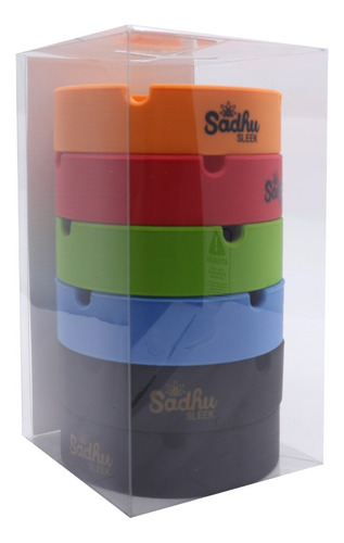 Cinzeiro Silicone Sadhu Pequeno Sem Tampa Com 6 Unidades