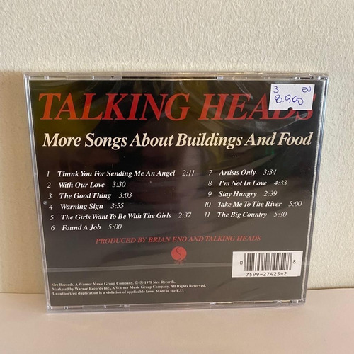 Talking Heads More Songs About Buildings And Food Cd Eu