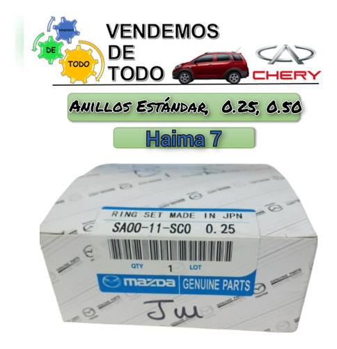 Anillos Estándar , 0.10,  0.20,  0.30,  0.40  Haima 7