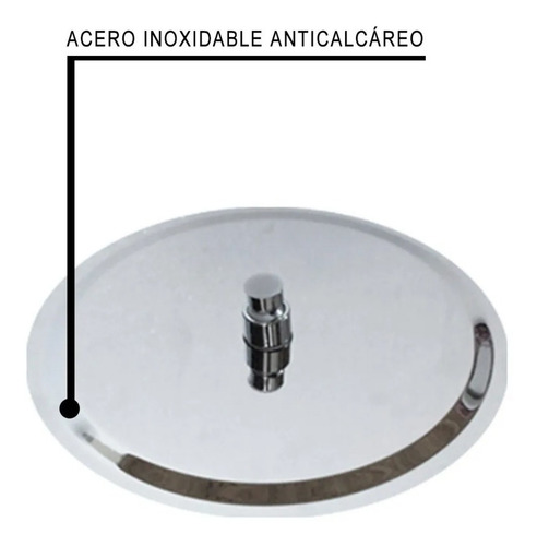 Imagen 3 de 6 de Flor De Ducha Daccord Circular De 30 Cm Acero Inox