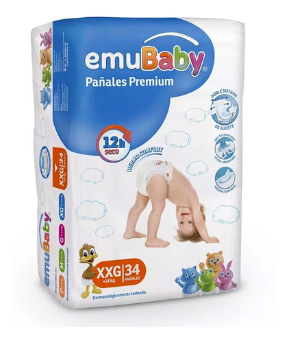 Pañales  Emubaby Premium - Talla Xxg - 34 Uds. 