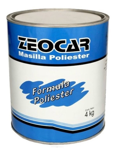 Masilla Plastica Zeocar Poliester 4 Kg Con Catalizador - Rex