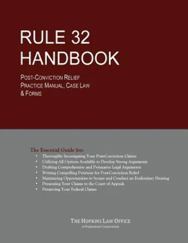 Libro: Rule 32 Handbook: Post-conviction Relief Practice Man