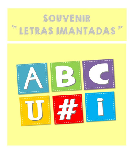 Souvenires Letras Imantadas Original Educativo P Recortar 15