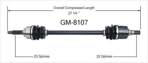 Eje Cv Delantero Izquierdo Para Chevrolet Geo Metro Sprint