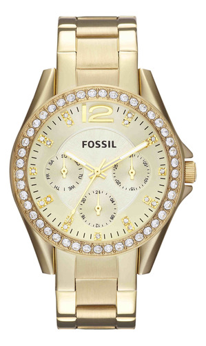 Reloj Fossil Riley Es3203 Quartz Para Mujer De Acero Inoxida