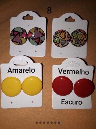 Kit 4 Peças - Brincos Botão