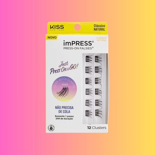 Kit Com 3 Modelos Sem Pinça Cílios Impress Autocolantes Kny