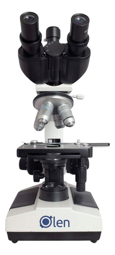 Microscópio Trinocular 1600x Led P/ Escolas, Laboratórios Branco