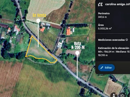 Parcela En Venta En San Carlos, Orilla De Camino Gran Frente